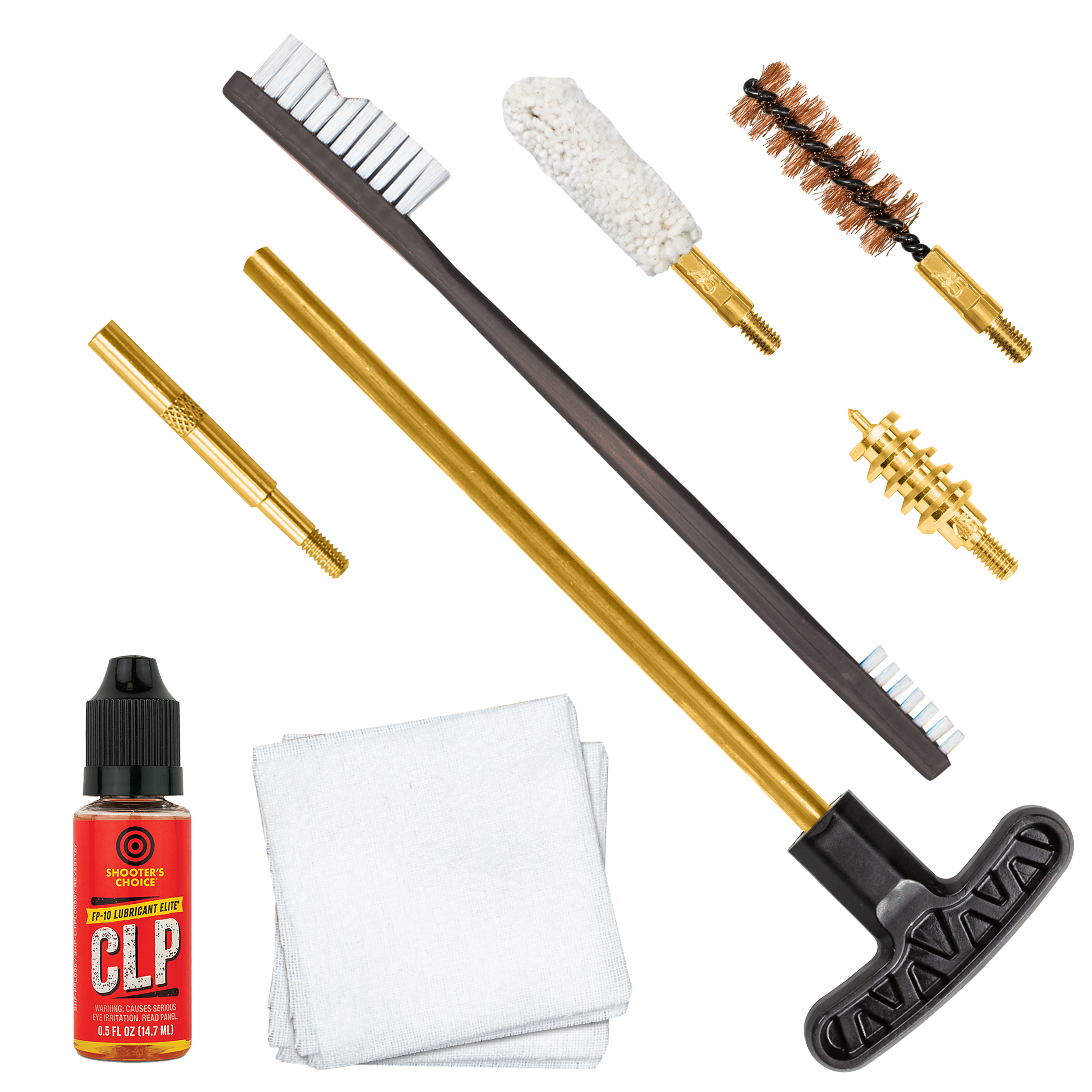 Otis FGSRS45 .45 Cal Cleaning Kit For Pistol .45 Cal Black Compact Soft Pack Case