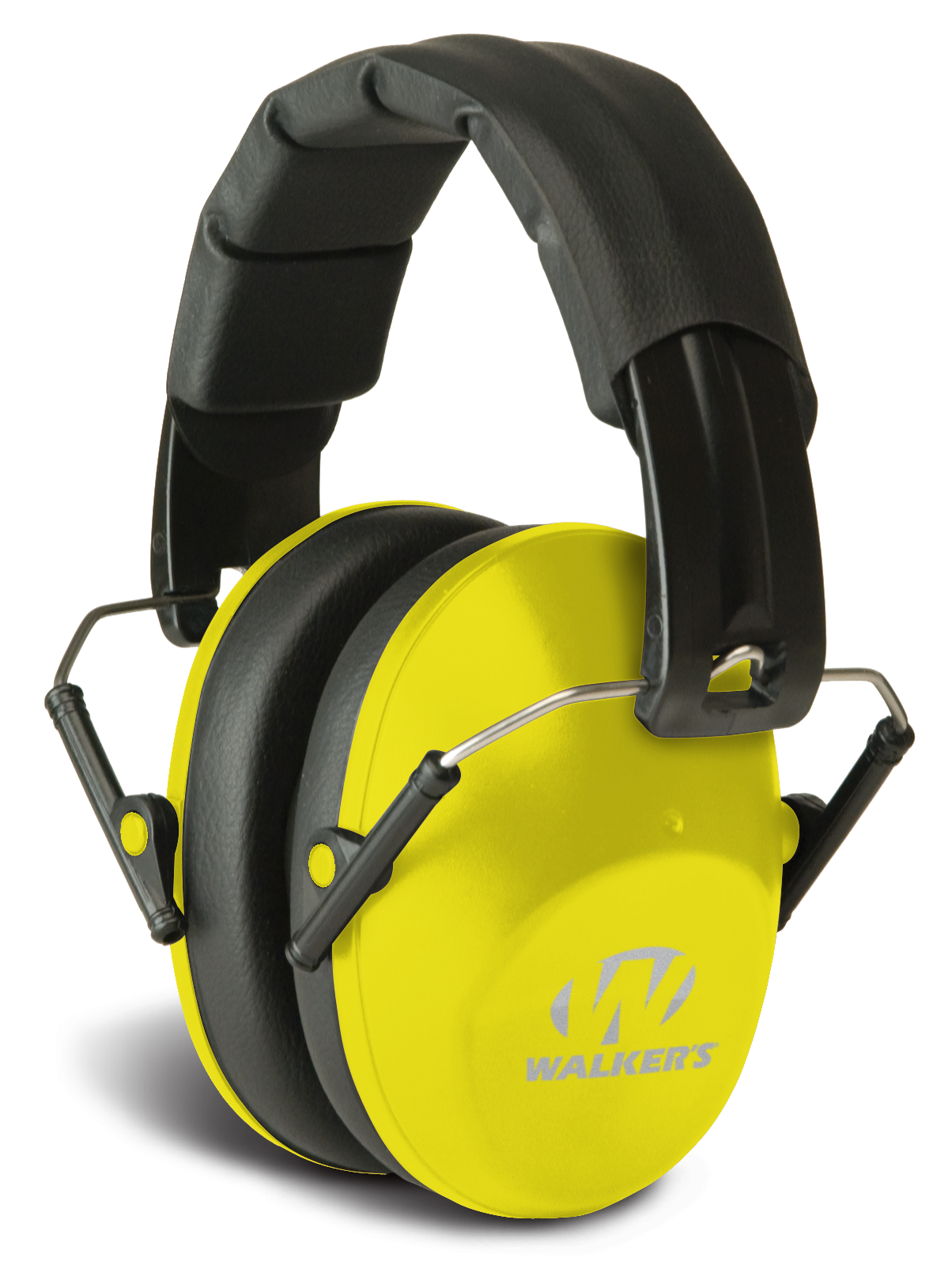 Walker's GWPFPM1YL Pro Low Profile Passive Muff 22 dB Over the Head Black/Yellow Polymer