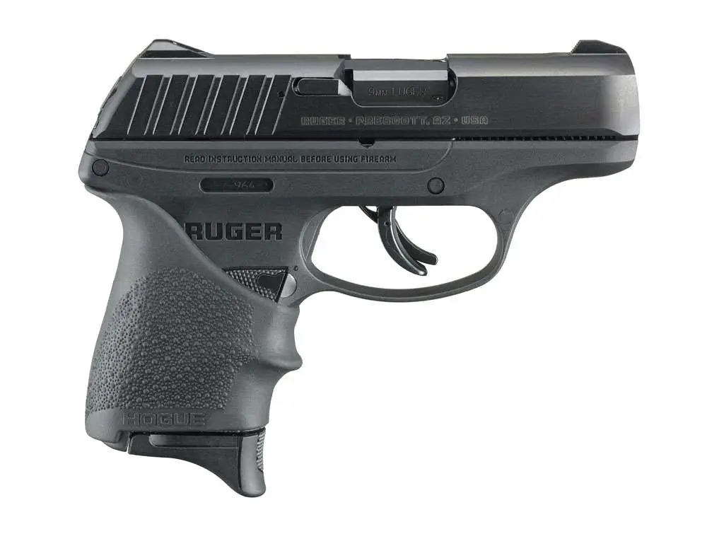 dRUGER EC9S 9MM PSTL BLK HOGUE BEAVERTAIL HANDALL 1-7RD MAG