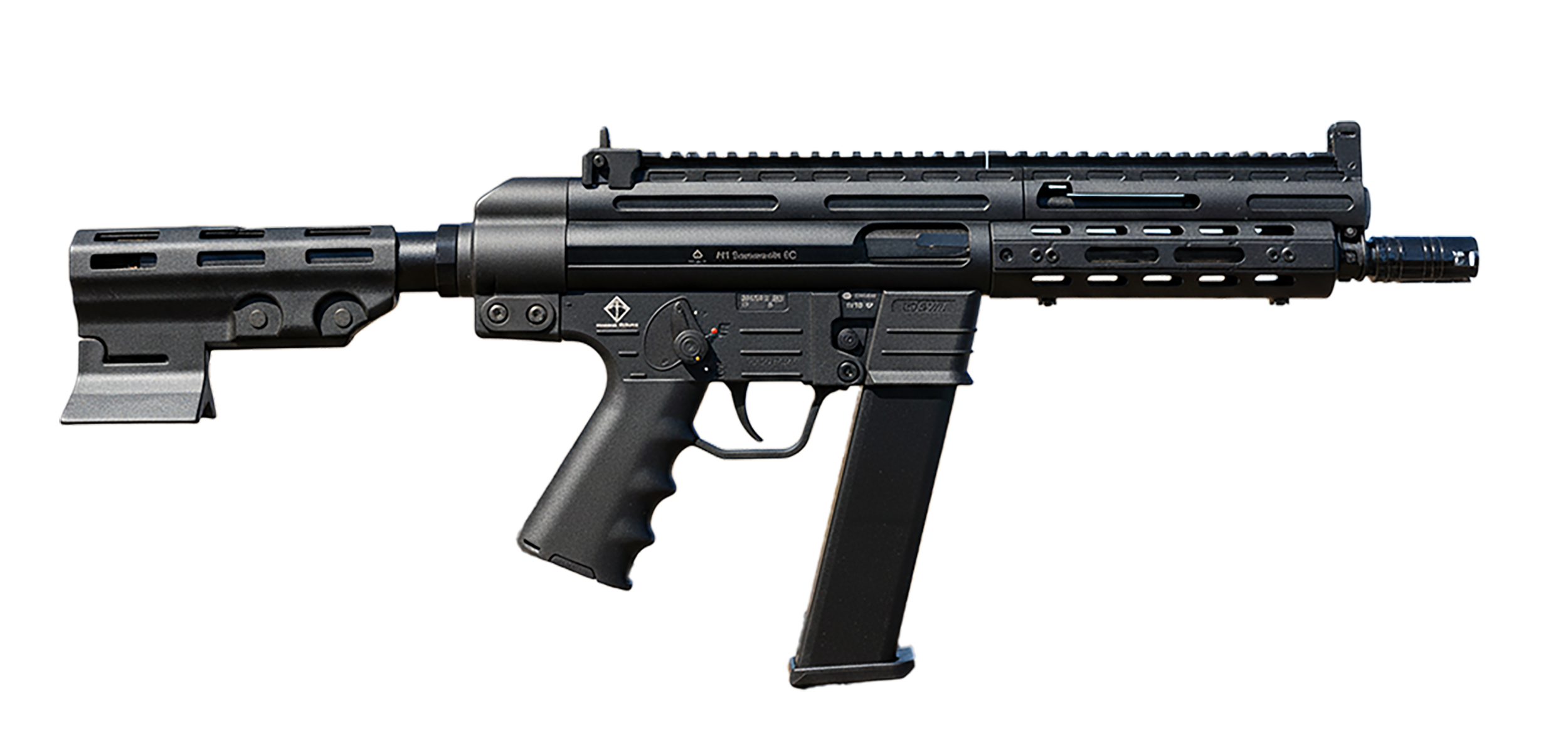 ATI GERGGSG933 GSG-9 9mm Luger 33+1 7.90" Black Threaded Barrel, Black Aluminum Receiver w/Picatinny Rail, M-LOK Handguard, Black Pistol Brace, Black Polymer Grip, Ambidextrous