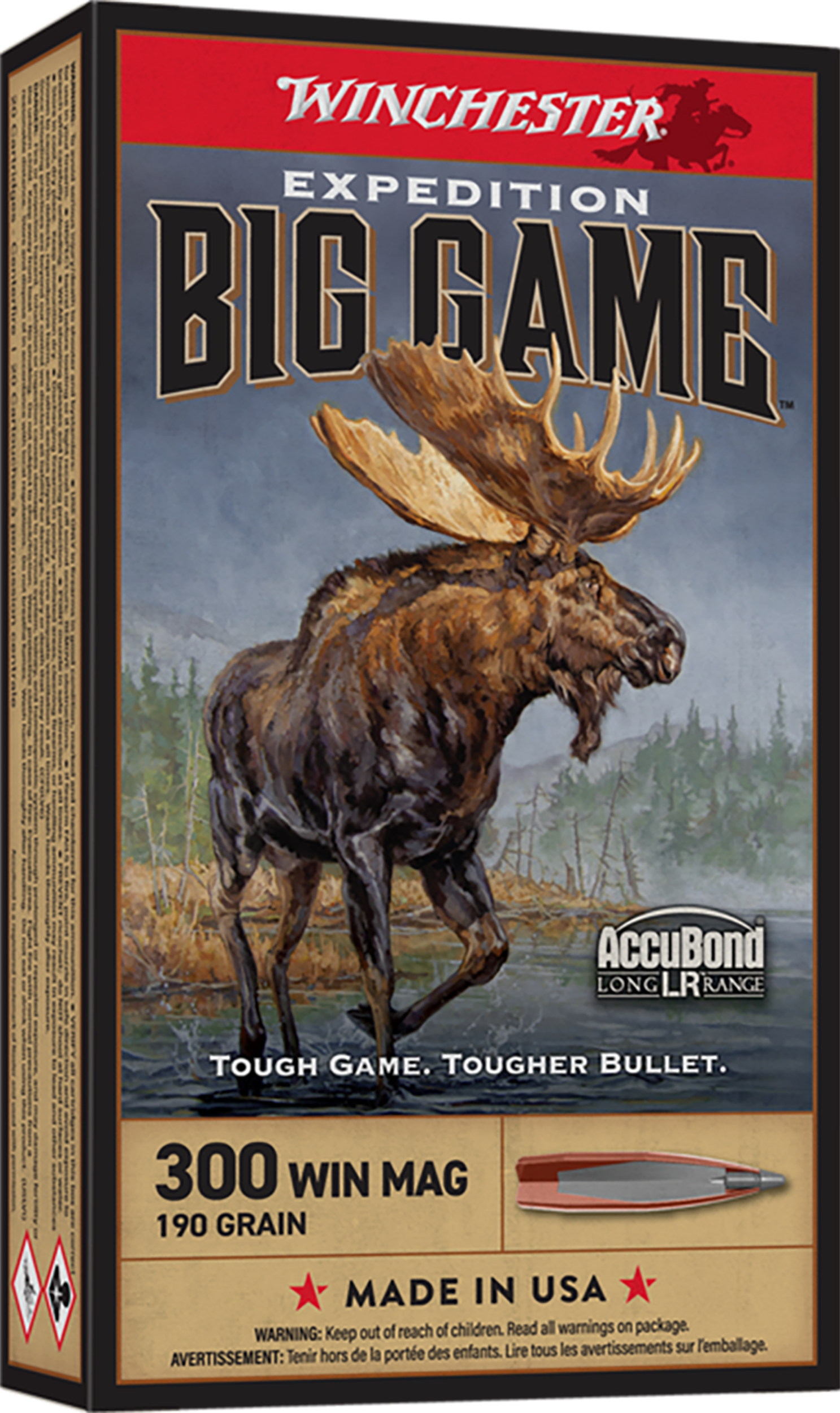 Winchester Ammo S300LR Expedition Big Game Long Range 300WinMag 190gr Nosler AccuBond Long Range 20 Per Box/10 Case