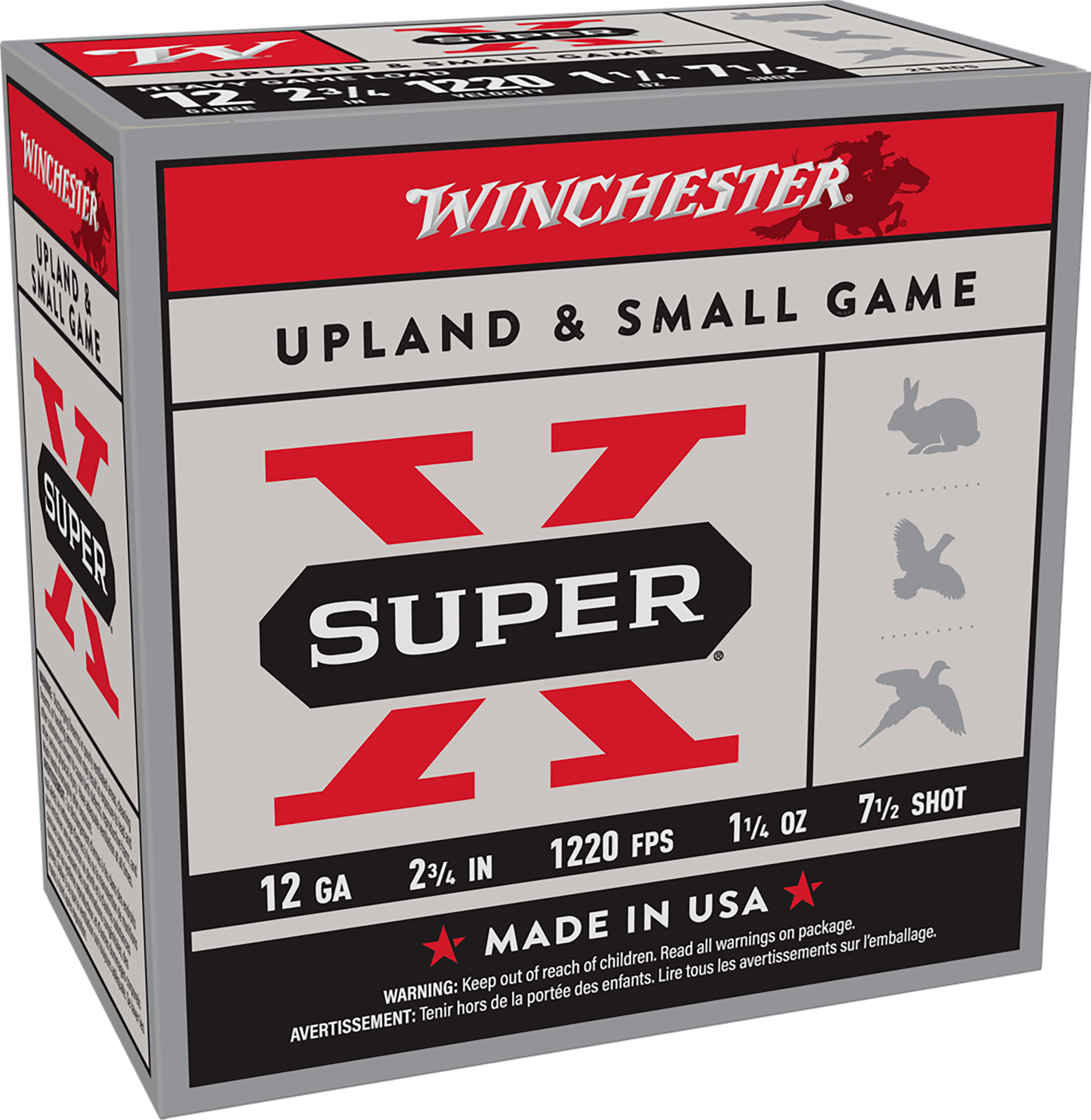 Winchester Ammo XU12SP7 Super X Heavy Game Load 12Gauge 2.75" 1 1/4oz 7.5Shot 25 Per Box/10 Case