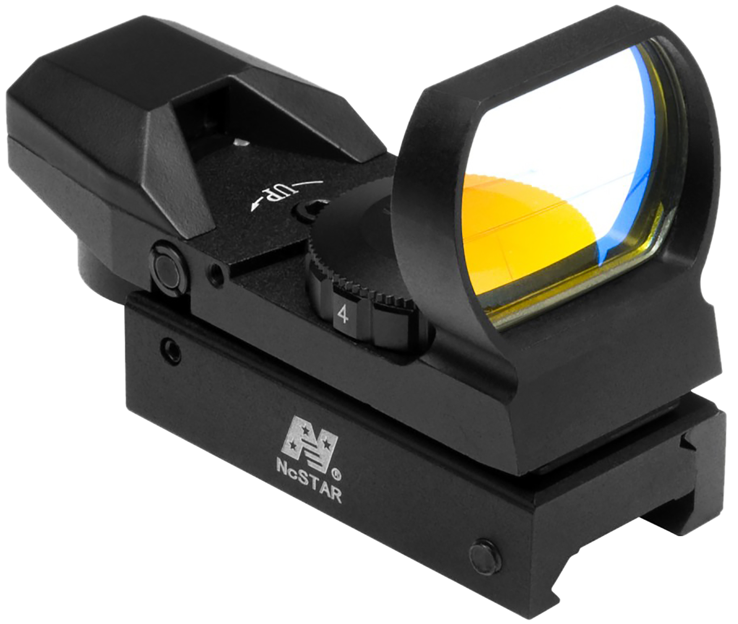 NcStar D4B Red Four Reticle Reflex Optic  Black Anodized 1 x 0.95" x 1.34" 3 MOA Red Dot Multi Reticle