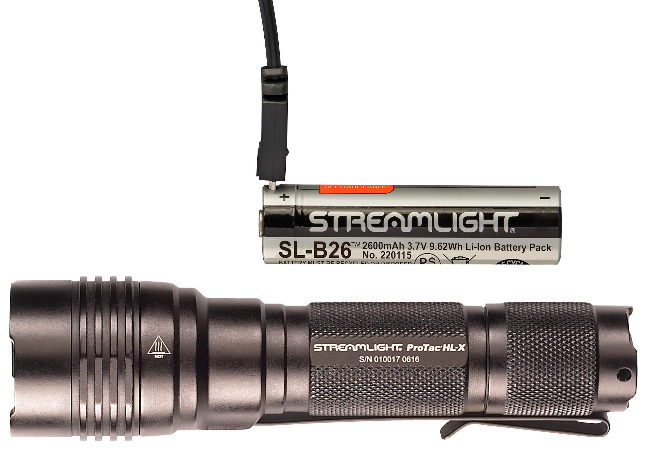 Streamlight 88084 ProTac HL-X USB Flashlight  Black Anodized 65/400/1000 Lumens   White LED