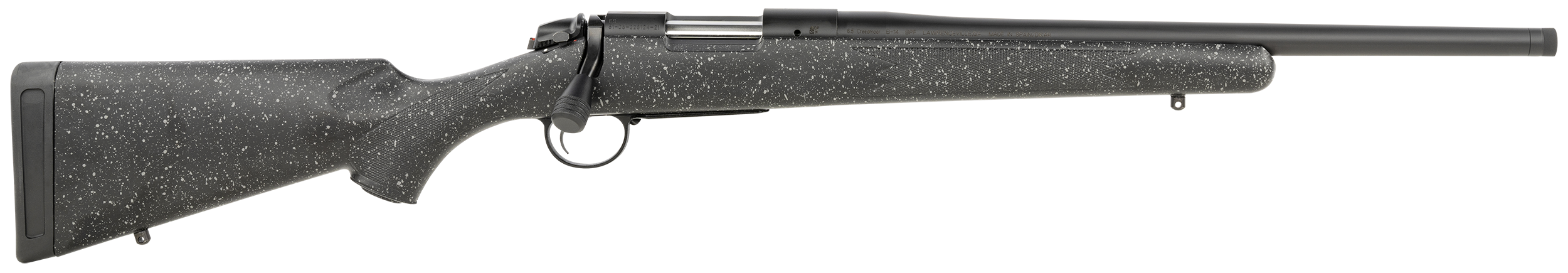 Bergara Rifles B14S513C B-14 Ridge SP 223 Rem 4+1 18" Graphite Black Cerakote Barrel, Graphite Black Cerakote Steel Receiver, Gray Speckled Black Fixed American Style Stock