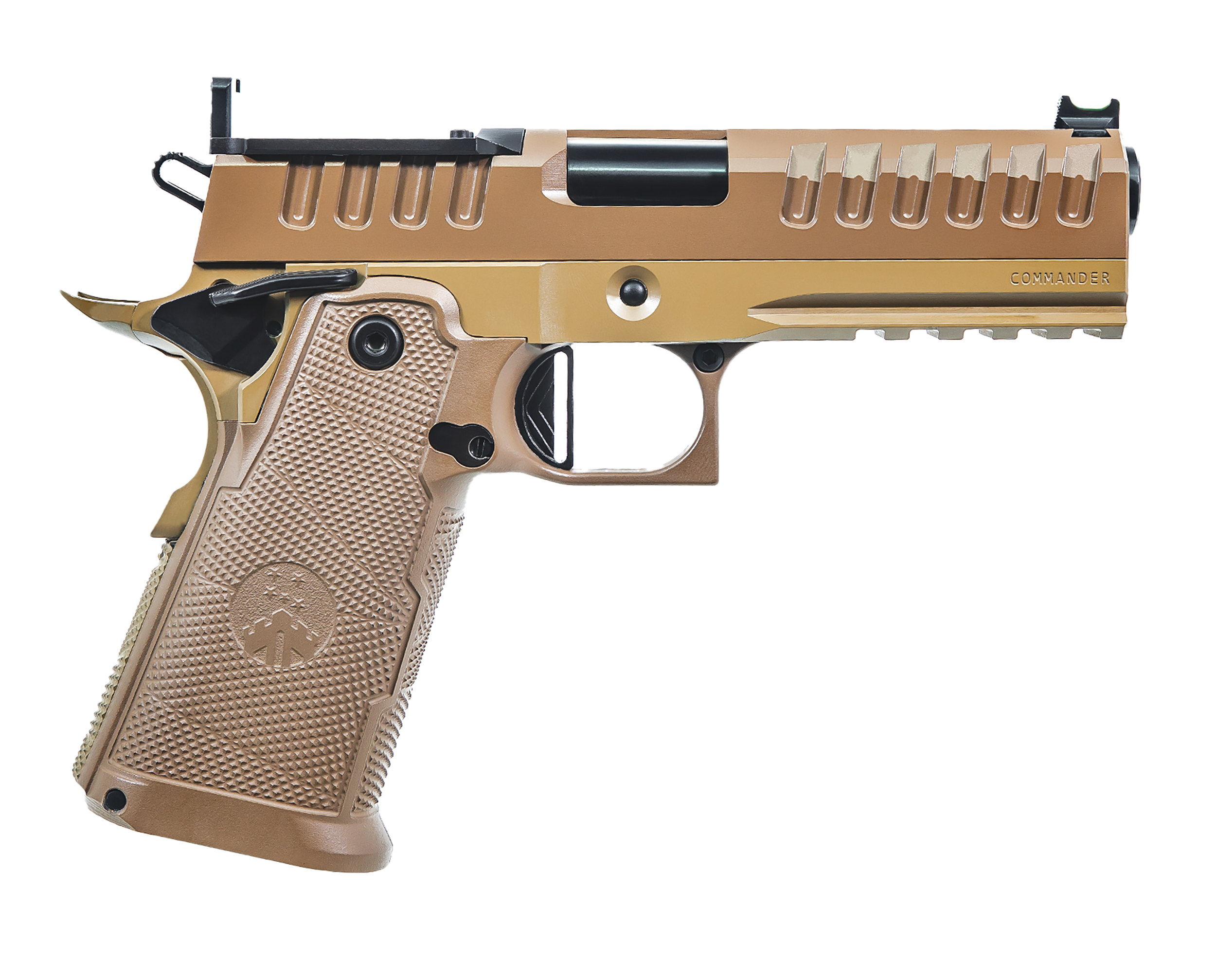 Watchtower Firearms APACHE9MMCMNDRFDE Apache  Commander Frame 9mm Luger 15+1 4.25" Threaded Barrel Steel Slide Flat Dark Earth PVD