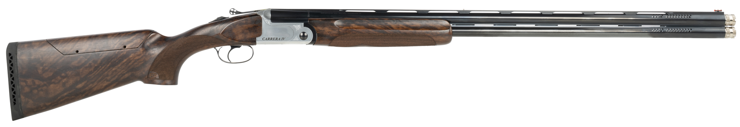 F.A.I.R. FRDCIV1232 Carrera IV  12 Gauge Break Open 2rd 32" Blued Over/Under Ported Barrel, Engraved Nickel Receiver, Walnut w/Adj Comb Stock, Technichoke XP70 Choke System