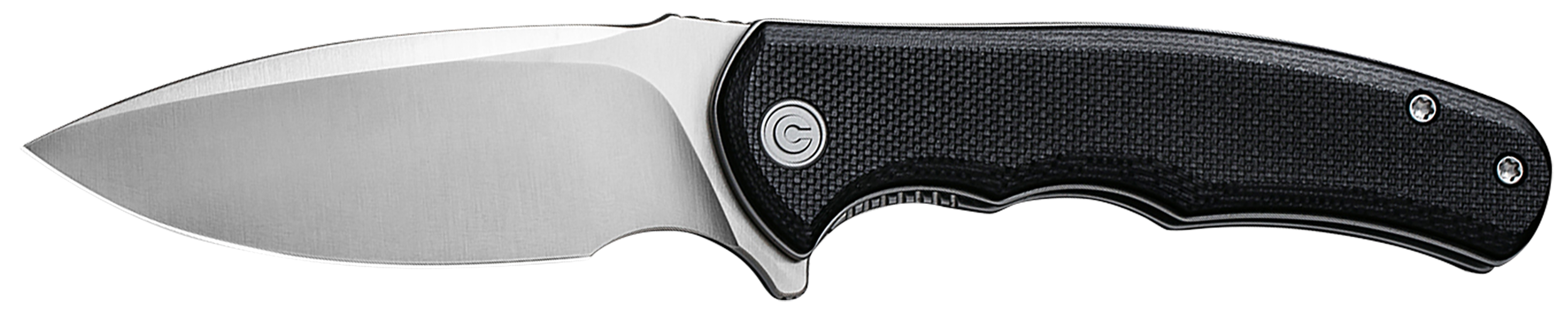 Civivi Knives C18026C-2 Praxis Mini 2.98" Folding Drop Point Plain Satin D2 Steel Blade, Black Textured G10 Handle