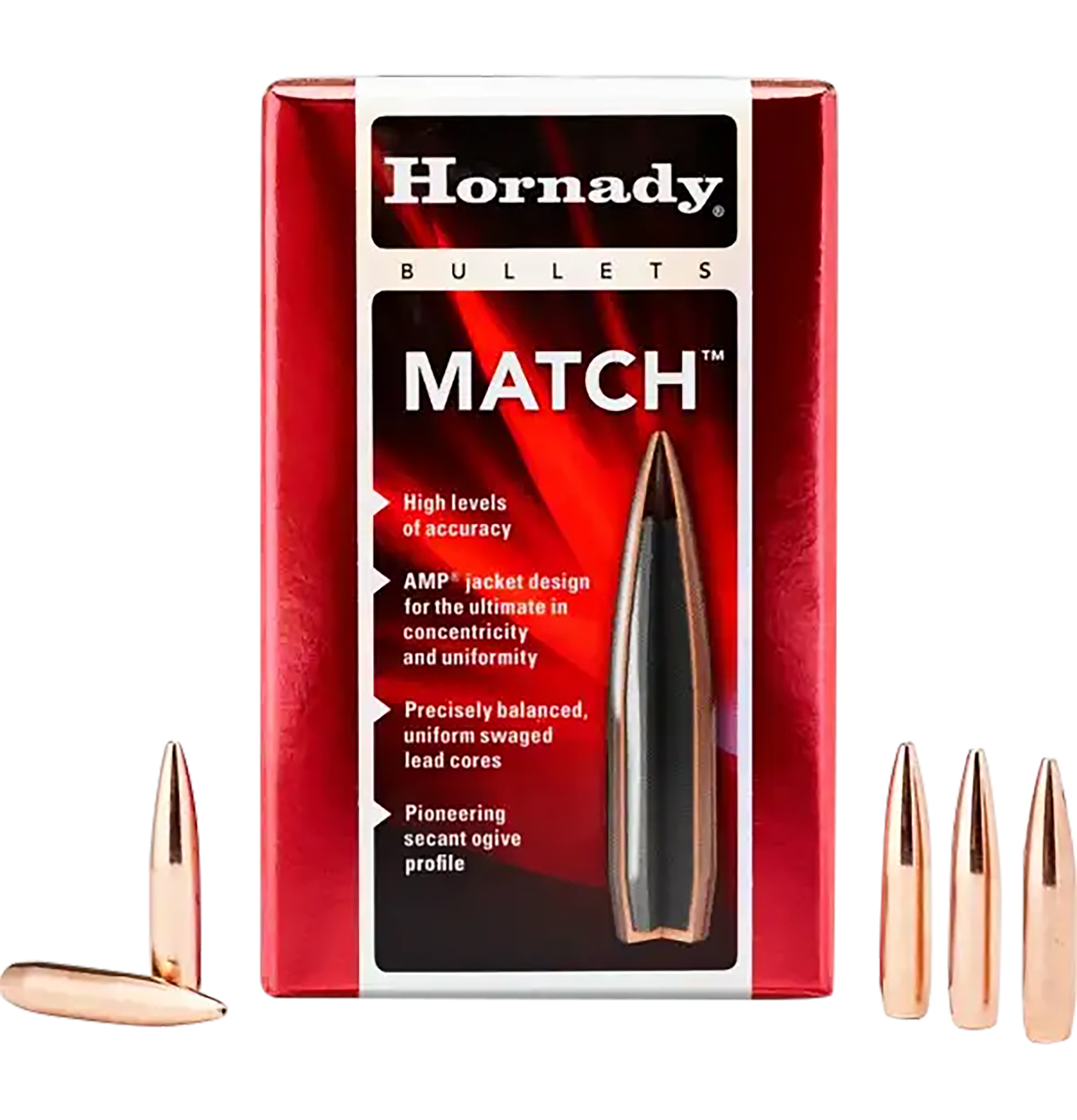 Hornady 2279 Match 22 Cal .224 75 gr Hollow Point Boat Tail Match 100 Per Box/ 25 Case