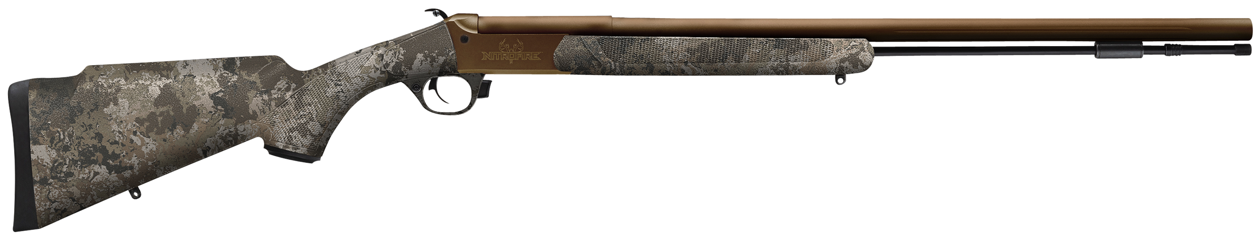 Traditions CR848804425 NitroFire VAPR 50 Cal 209 Primer 26" Burnt Bronze Cerakote Fluted & Tapered Barrel, Drilled & Tapped Receiver, Veil Wideland Fixed Synthetic Stock