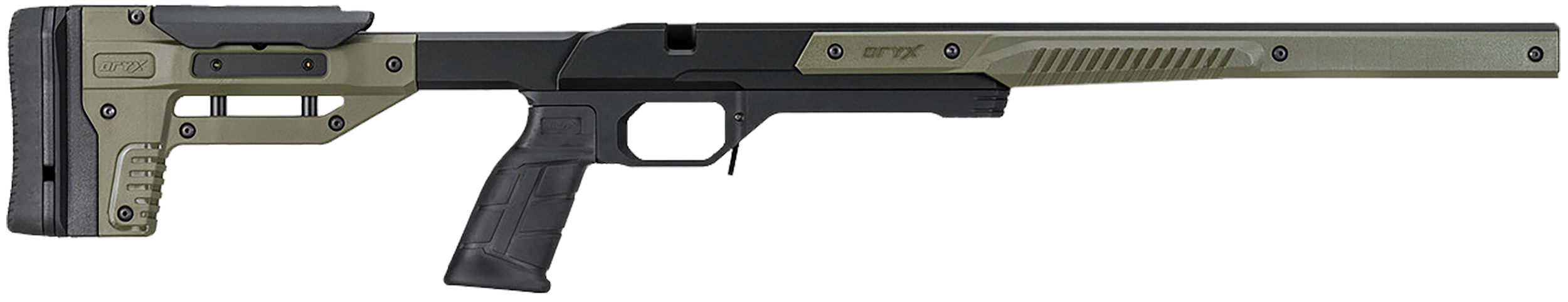 Mdt Sporting Goods Inc 103642ODG Oryx Sportsman OD Green Aluminum Savage/ Long Action 32.25"