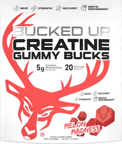 BUCKED UP CREATINE GUMMIES MELON MADNESS 20 SERVINGS