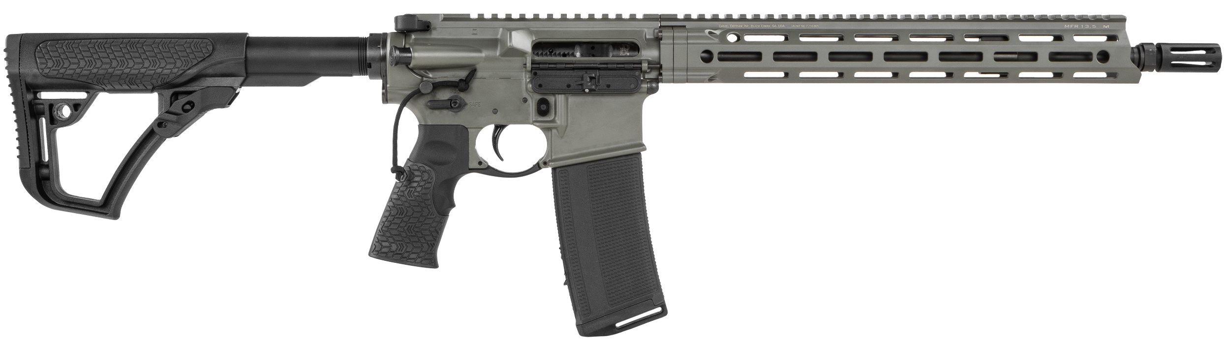 Daniel Defense 0212801219055 DDM4 V7 SLW *CA Compliant 5.56xx45mm NATO 14.50" 10+1 Deep Woods Green Cerakote 6 Position w/SoftTouch Overmolding Stock