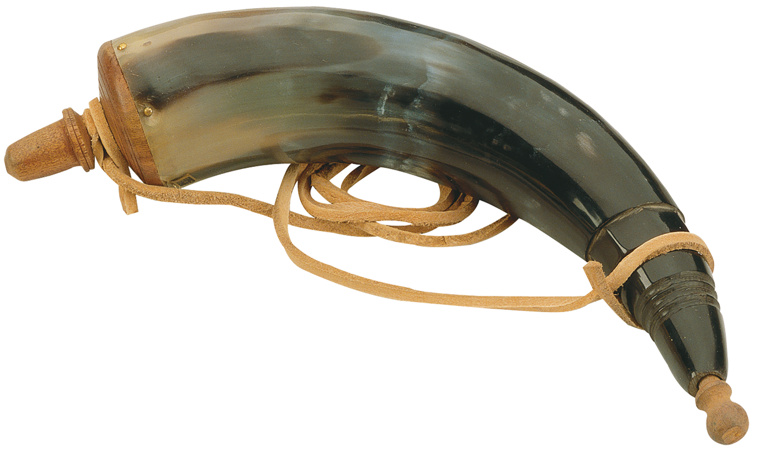 Traditions A1252 Authentic Powder Horn with Sling and Wood Cap