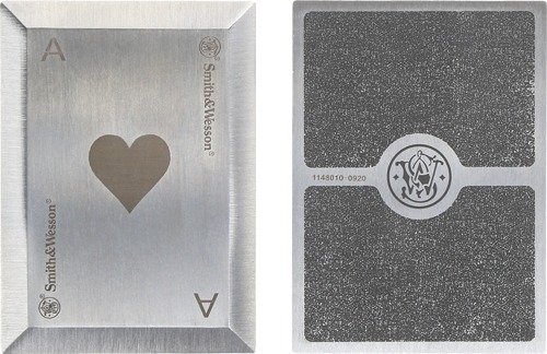 S&W BULLSEYE THROWING CARDS 4-PACK SS LASER ETCHED W/SHTH