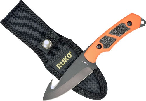 Ruko 3.25" Fixed Blade Skinning Knife Blaze Orange