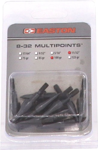 EASTON MULTI POINTS 100 GRAIN 11/32" 12 PACK X-BOW FLD PNTS