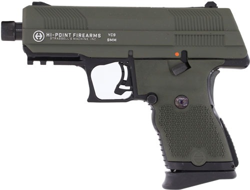 HI-POINT PISTOL YC9 9MM 10RD 3.93" OLIVE DRAB SLIDE THREAD