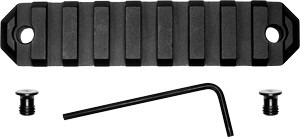 GROVTEC RAIL SECTION KEYMOD 3.8" 9 SLOT ALUMINUM BLACK