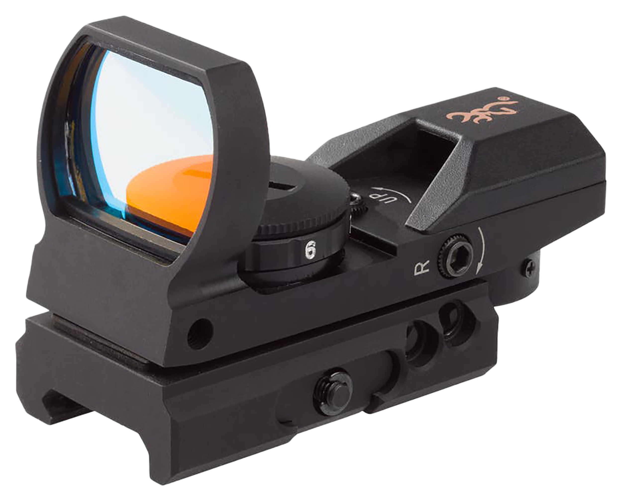 Browning 1290230 Buck Mark Reflex Sight Black Anodized 1x 3 MOA Red Dot Reticle, Picatinny Rail Mount