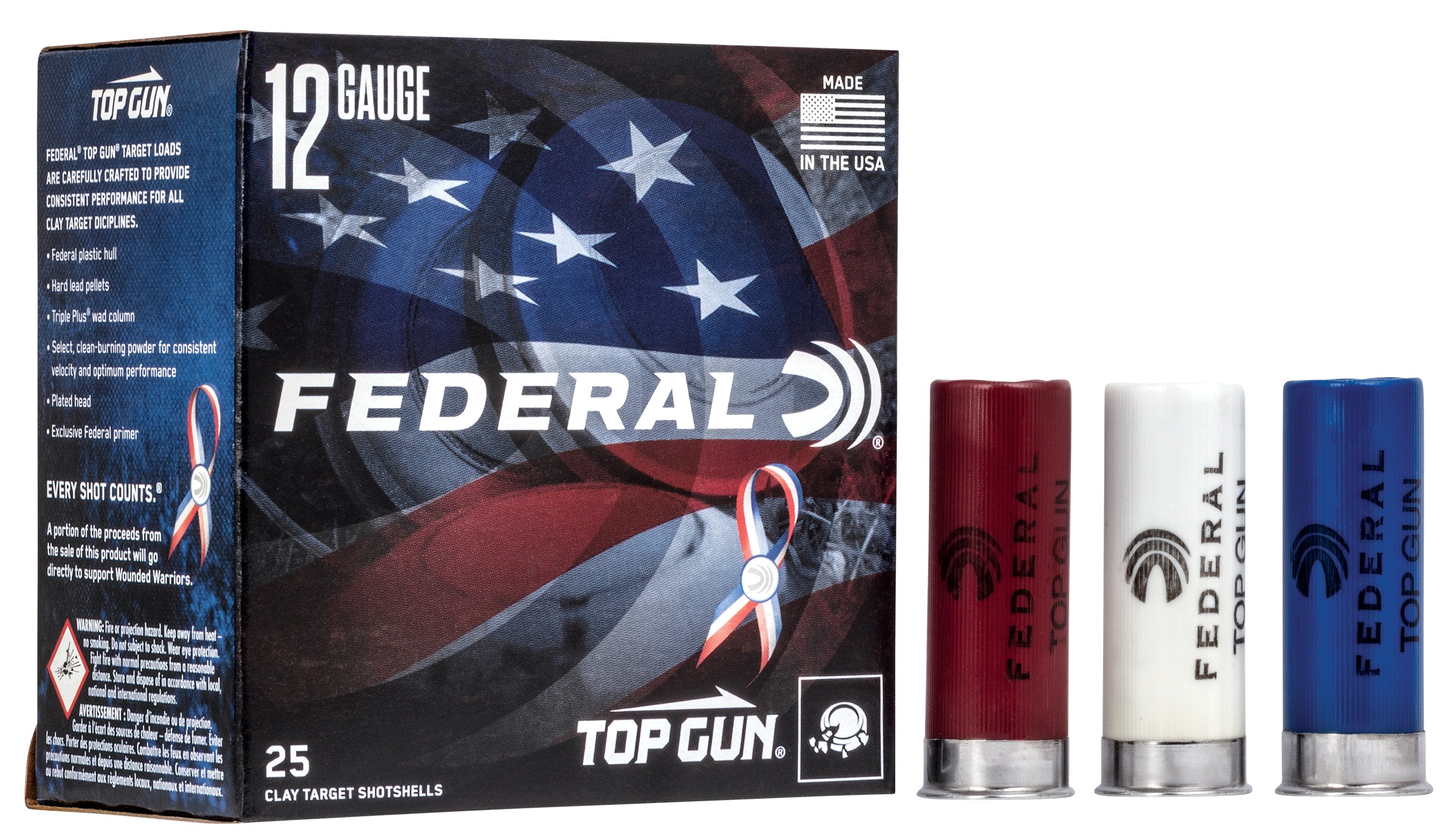 Federal TGL12US8USA 12Gauge 2.75" 1 1/8oz 8Shot 25/Box