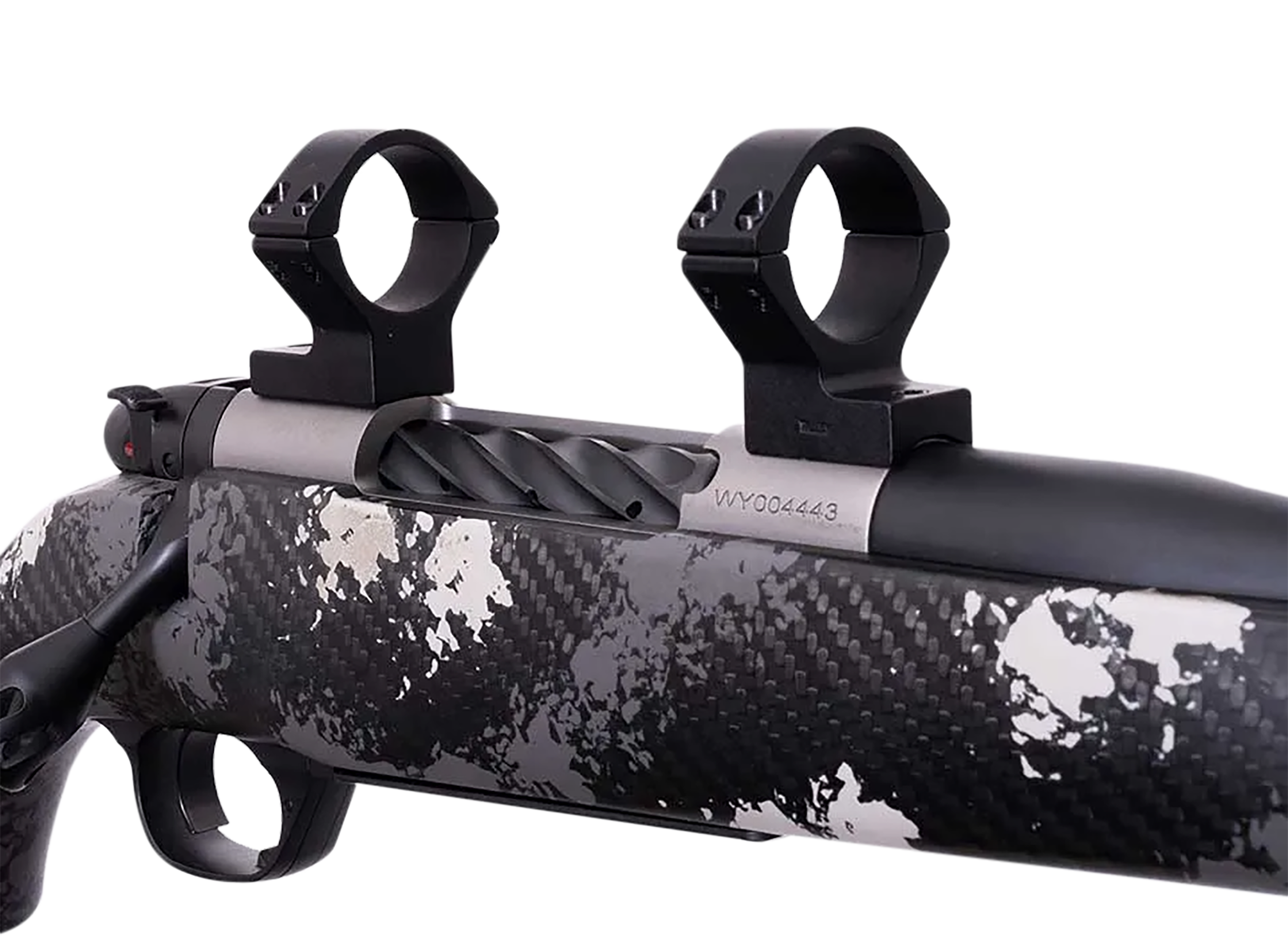 Weatherby TRBVLAS1 Scope Mount/Ring Combo  Matte Black Alloy 1" Tube, Weatherby Mark V Medium Rings Standard 6-Lug Action