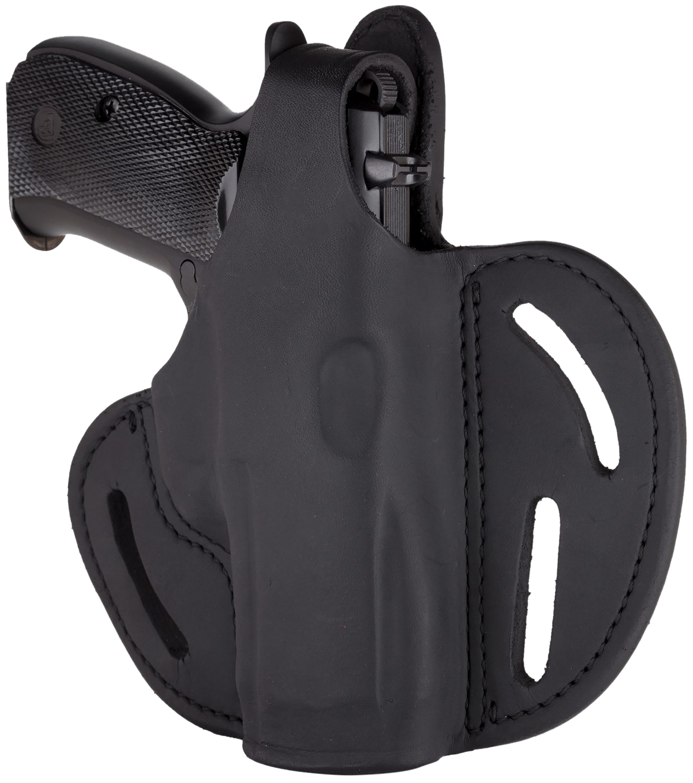 1791 Gunleather BHX5SSBLR BHX  OWB 05S Stealth Black Leather Belt Slide Fits Sig P320 Carry/Springfield XD-M Compact