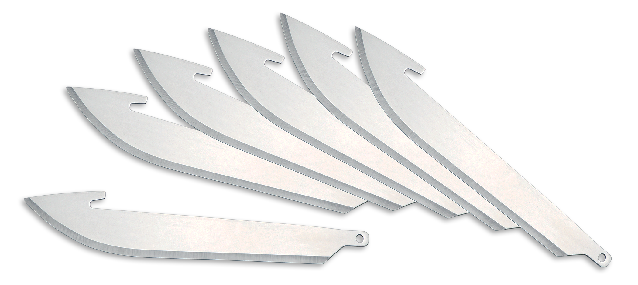 Outdoor Edge RR306 Replacement Blades RazorLite Drop Point 3" 420J2 Stainless Steel Blade Silver 6 Blades