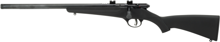Savage Arms 13841 Rascal FLV-SR Youth 22 LR 1rd 16.12" Matte Blued Heavy Barrel, Matte Blued Carbon Steel Receiver, Black Synthetic Stock, Left Hand
