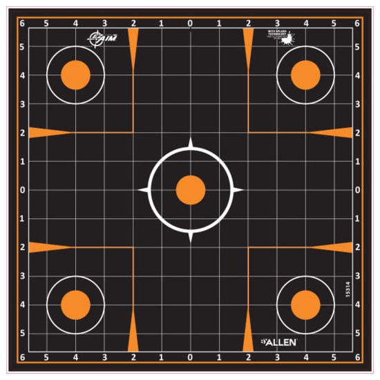 ALLEN EZ AIM ADHESIVE SPLASH 12X12 GRID 5PK