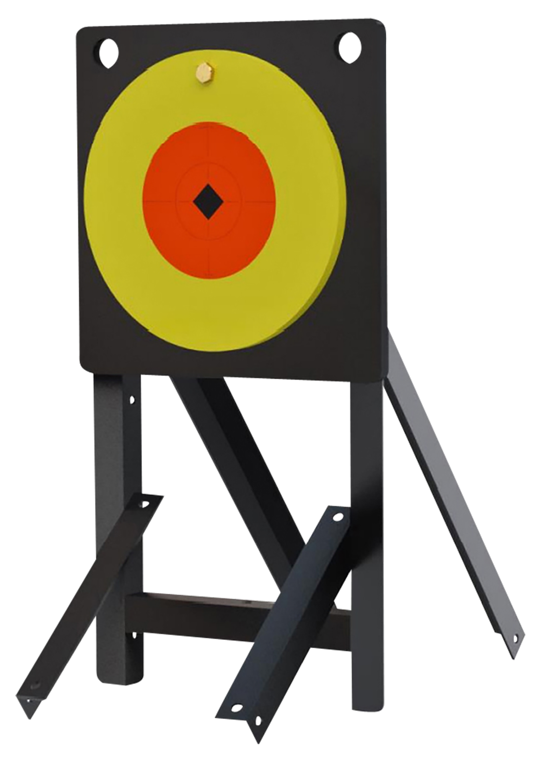 Birchwood Casey LCSPLR Large Range Spoiler Alert 10" Orange/Yellow AR500 Steel Bullseye 0.50" Thick Includes Crosshair Sticker