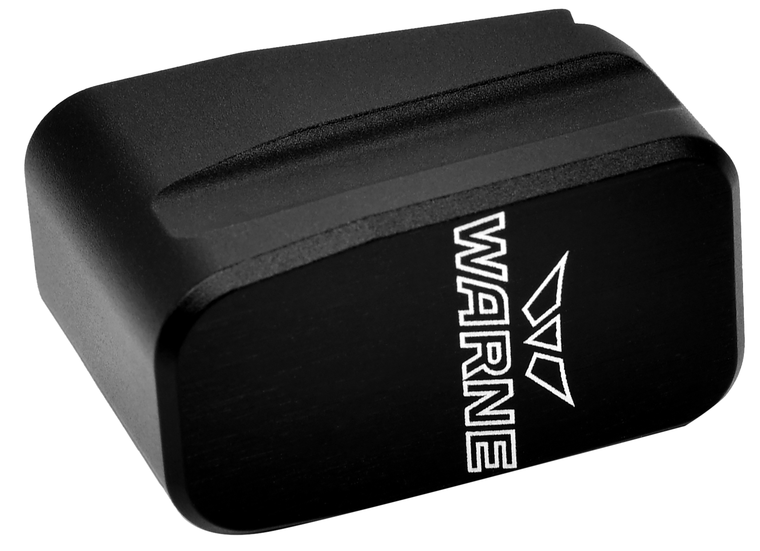 Warne MEG43X2BLK Magazine Extension made of 6061-T6 Aluminum with Hardcoat Anodized Black Finish for Glock 43X, 48 Magazines (Adds 2rds)