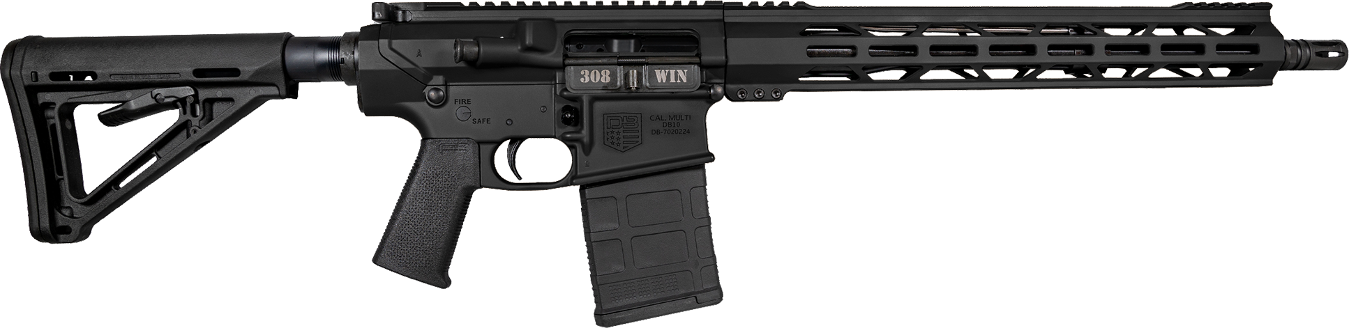 Diamondback DB1018C001 DB10  308 Win 20+1 16" Nitride Treated Threaded Steel Barrel w/A2 .30 Cal Flash Hider, A3 Flattop Upper, 15" M-LOK Handguard, Magpul MOE Carbine Stock, Magpul MOE K Grip