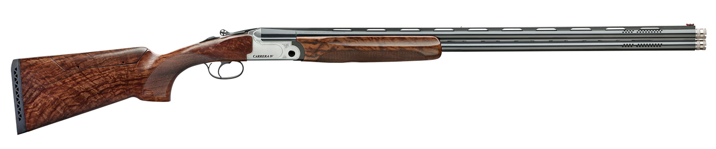 F.A.I.R. FRDCIV1230 Carrera IV 12 Gauge Break Open 2rd 30" Blued Over/Under Ported Barrel, Engraved Nickel Receiver, Walnut w/Adj Comb Stock, Technichoke XP70 Choke System