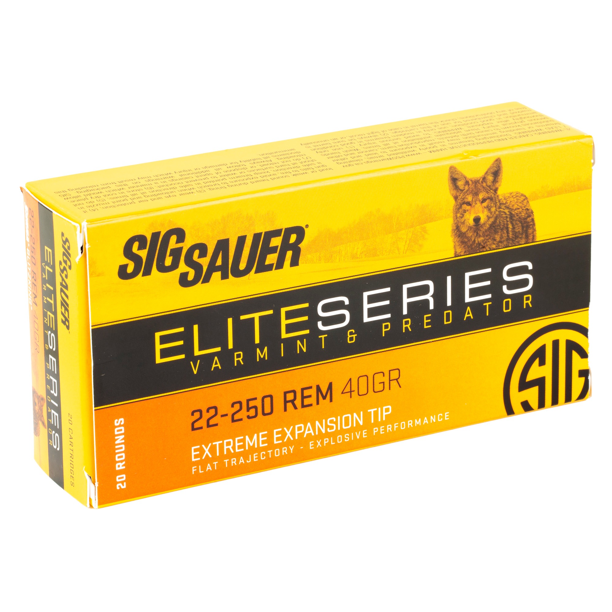 SIG AMMO 22-250REM 40GR V&P 20/200