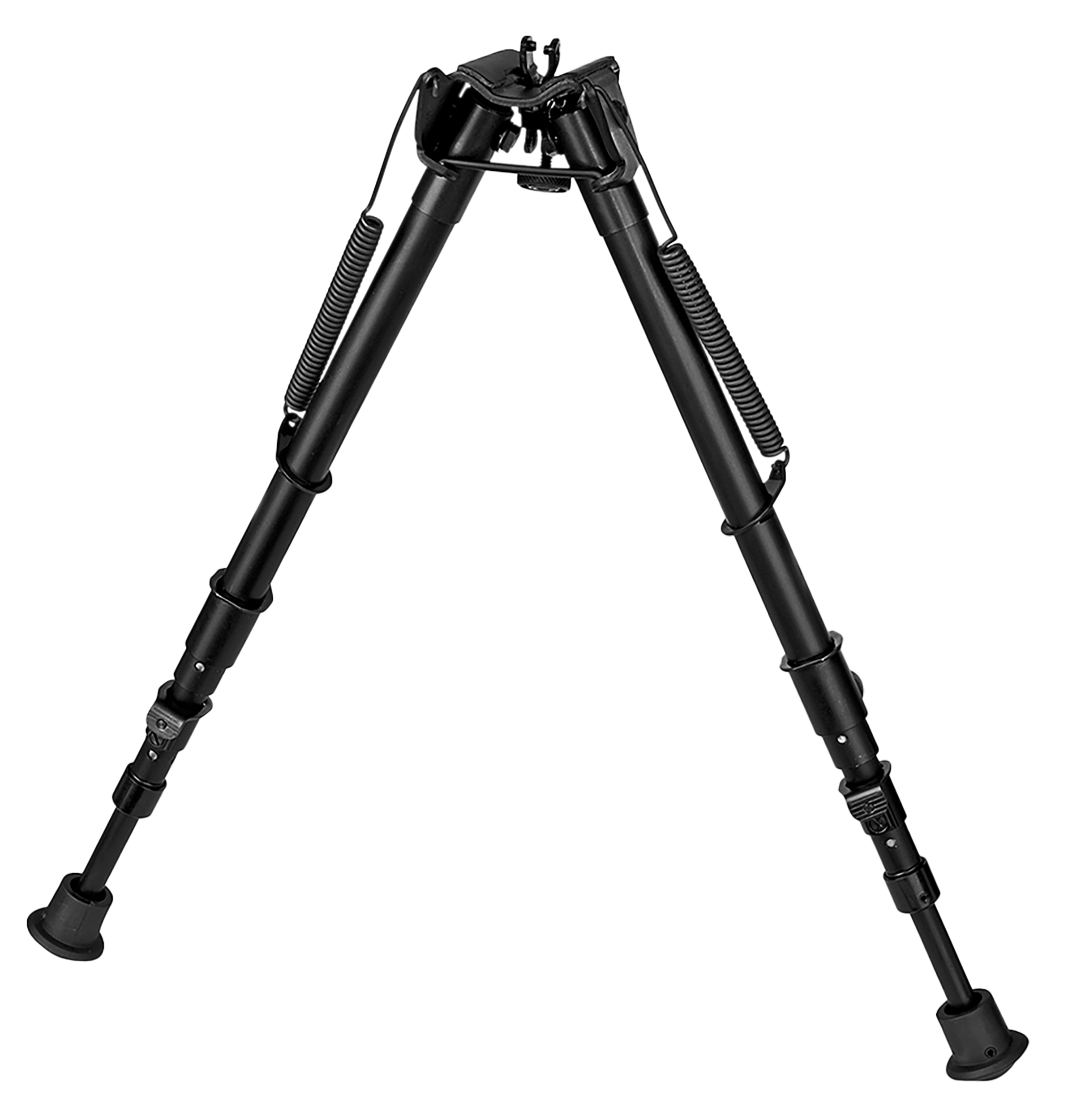 Harris Bipods 25C1A2 Non-Swivel 25C Swivel Stud, 13.50-27", Black Steel/Aluminum, Rubber Feet
