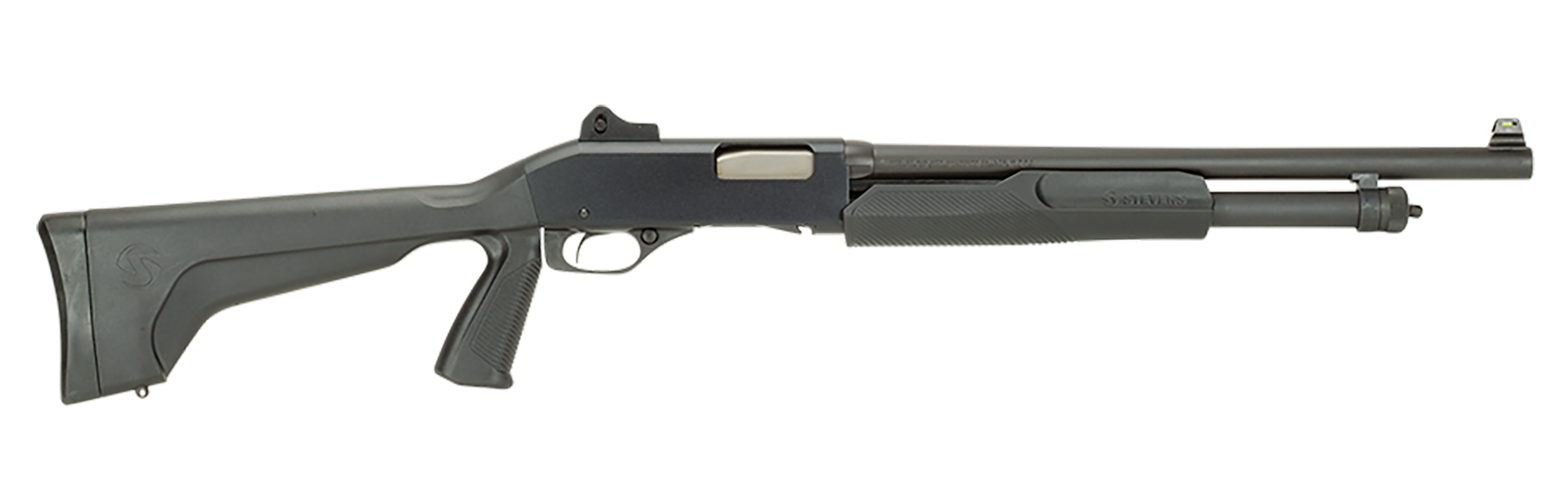 Stevens 22439 320 Security 20 Gauge 3" 5+1 18.50" Matte Blued Carbon Steel Barrel, Matte Black Fixed Pistol Grip Stock Ambidextrous, Ghost Ring Sight
