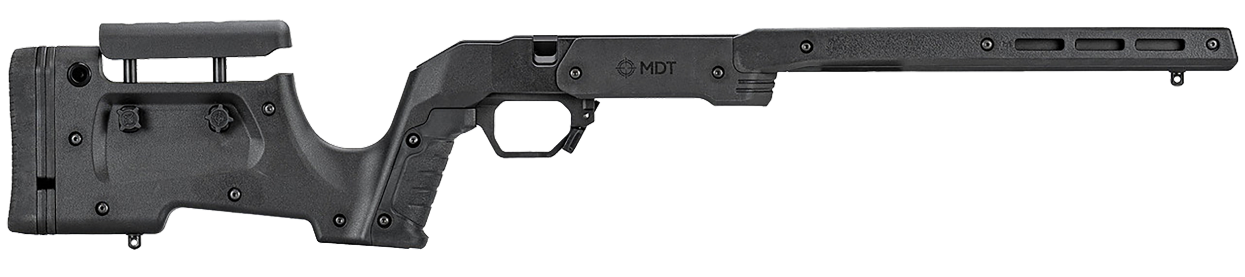 Mdt Sporting Goods Inc 105051BLK XRS Chassis Black Aluminum Core with Polymer Panels, Adj. Cheekrest, M-LOK Forend, Interchangeable Grips, AICS Mag Compatible, Fits CZ 457