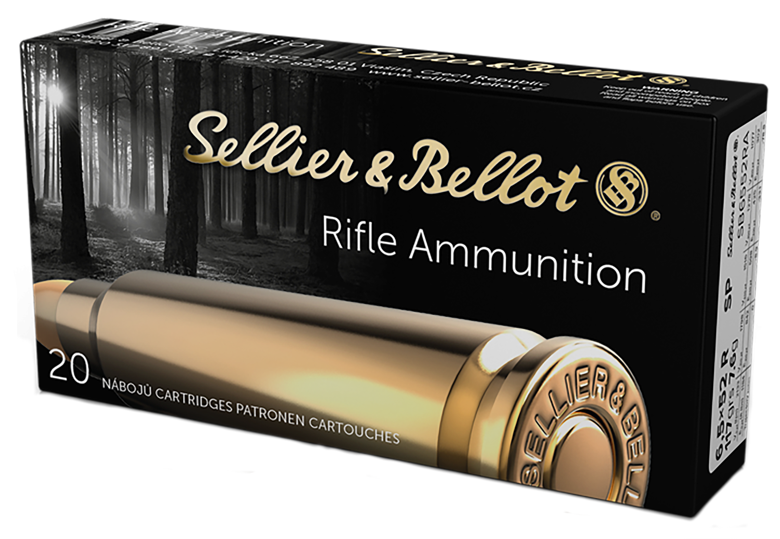 Sellier & Bellot SB6552RA Rifle 6.5x52mmR 117gr Soft Point 20 Per Box/25 Case