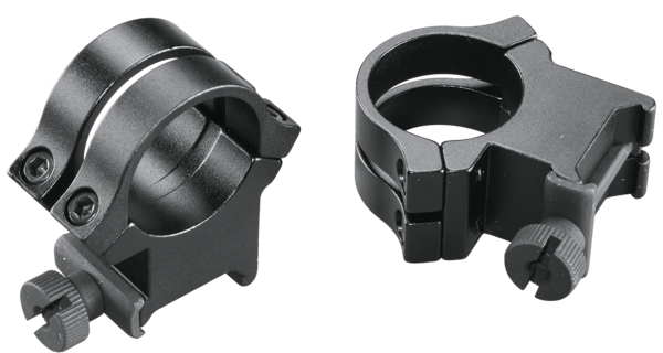 Weaver Mounts 49049 Quad Lock Detachable Rings  Matte Black 1" Extra High
