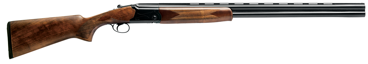 Dickinson LLC  Hunter  12 Gauge Break Open 3" 2rd 30" Black Vent Rib Over/Under Barrel, Matte Black Moly-Chrome Steel Receiver, Prince of Wales Turkish Walnut Stock