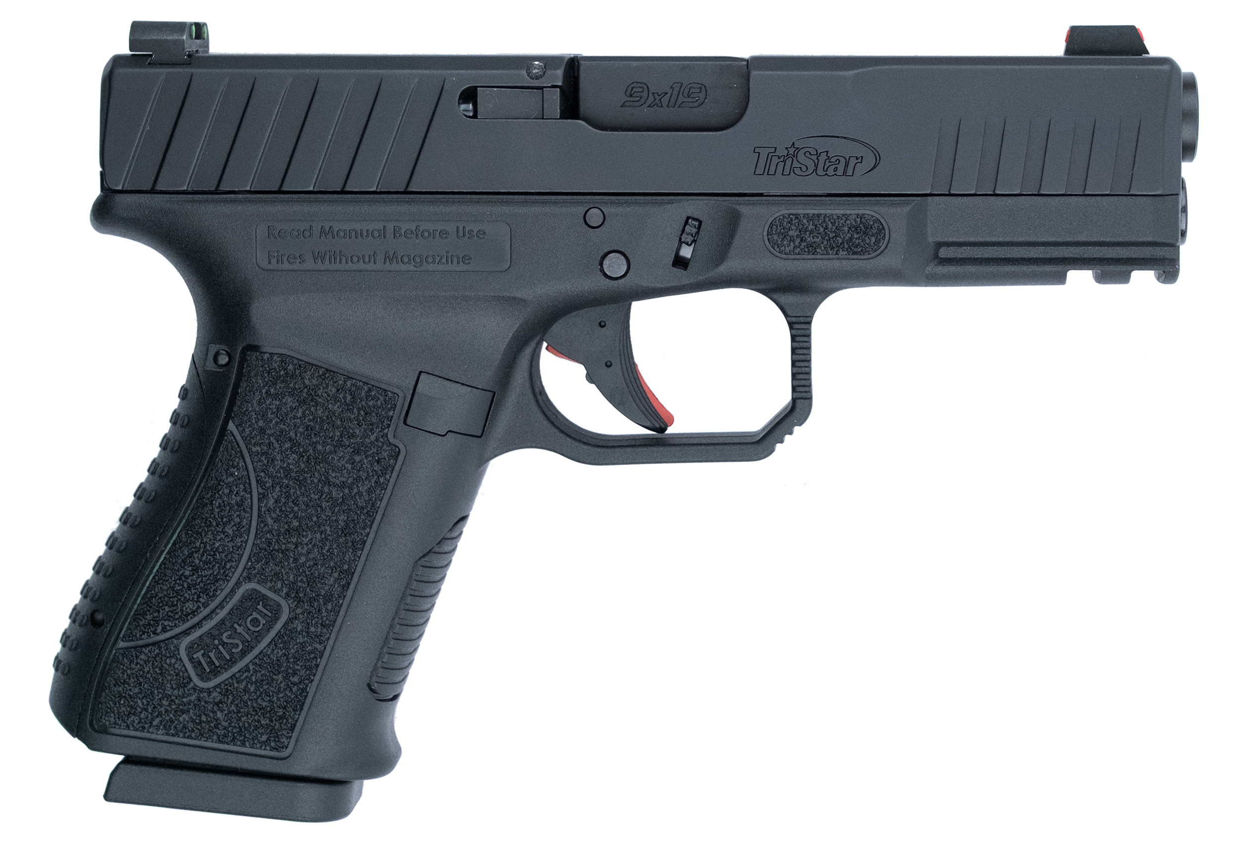 TriStar 85760 Apoc  9mm Luger 15+1 4.02" Black Steel Barrel, Black Cerakote Serrated Steel Slide & Polymer Frame w/Accessory Rail, Textured Grip