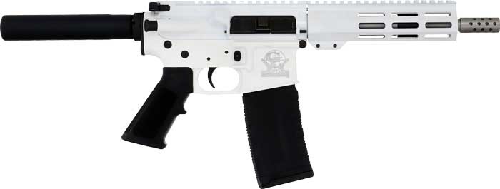 GLFA AR15 PISTOL 223 WYLDE 7.5" STAINLESS BBL WHITE