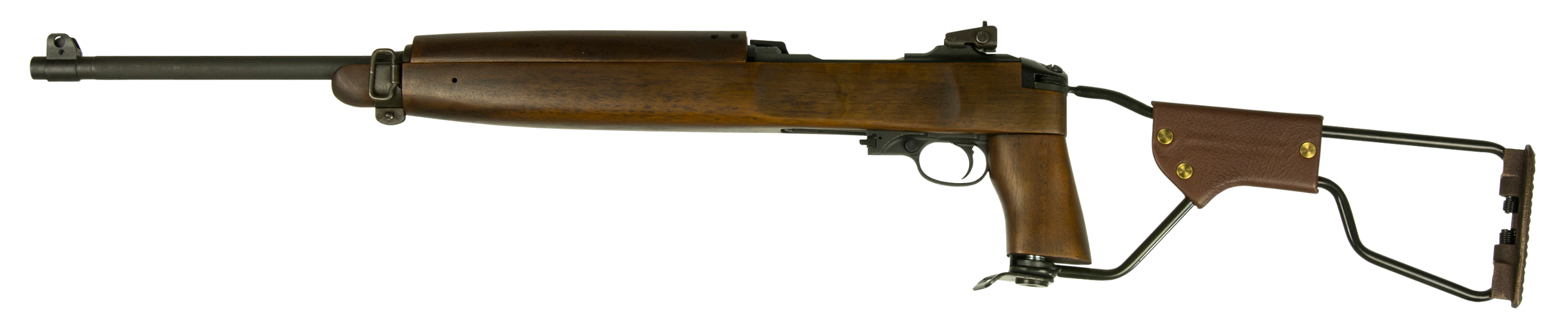 Inland MFG ILM150 M1A1 Paratrooper Carbine 30 Carbine 15+1 18" Barrel, Black Metal Finish, Type 2 Barrel Band, Black Side, Folding Wire Stock w/Low Wood Walnut Forearm & Pistol Grip