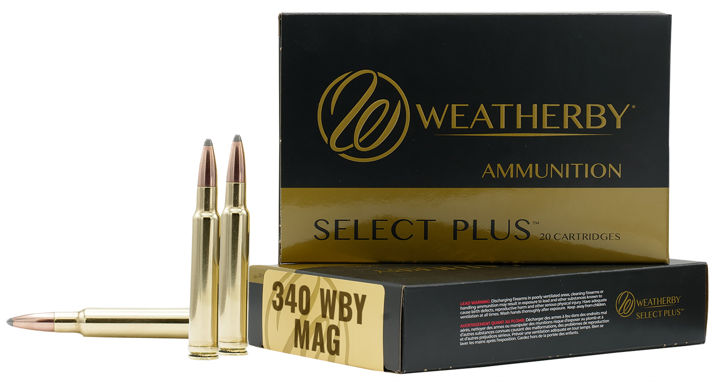 Weatherby B340225TTSX Select Plus  340WthbyMag 225gr Barnes Tipped TSX Lead Free 20 Per Box/10 Case