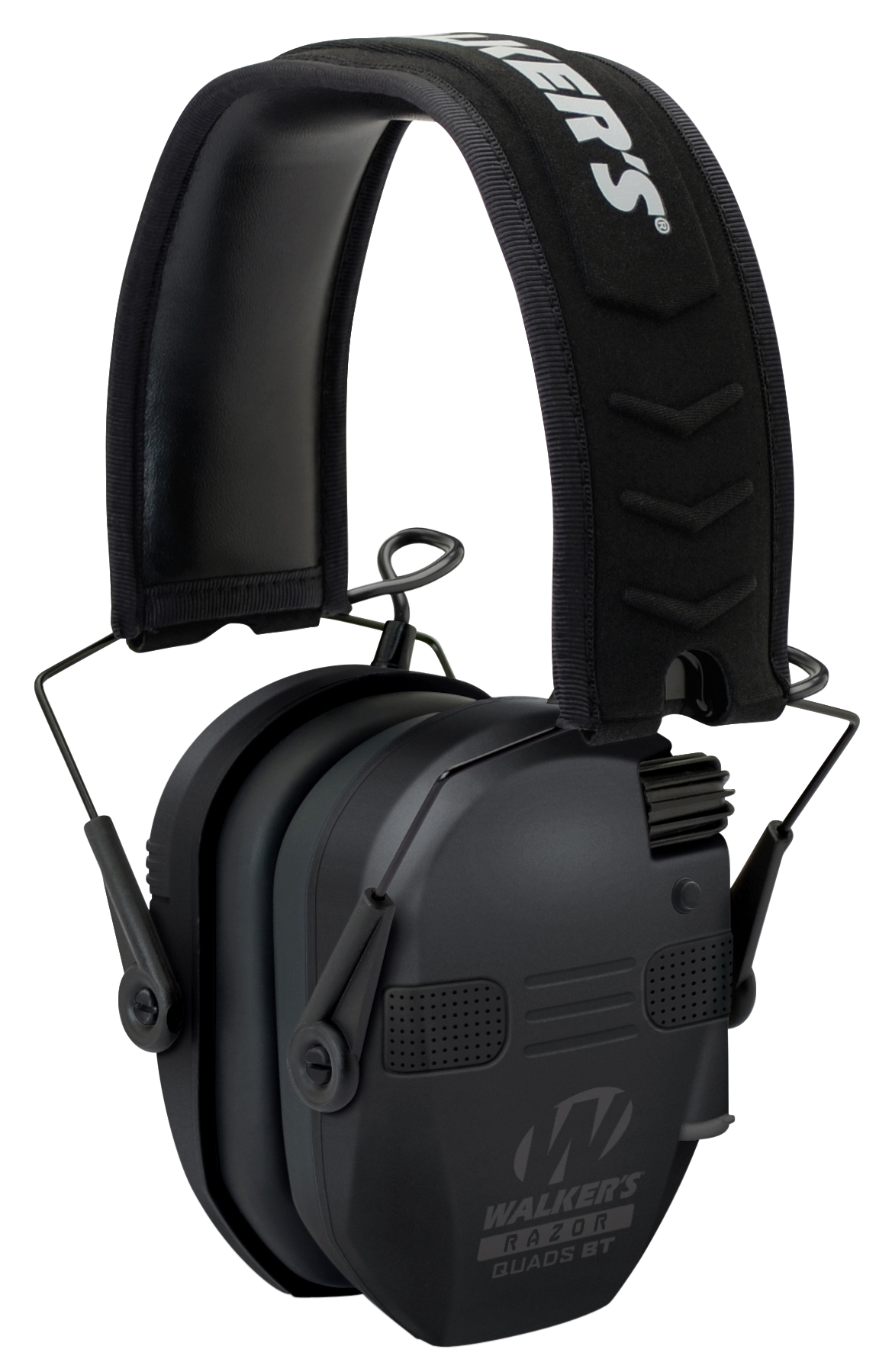 Walker's GWPRSEQMBT Razor Slim Electronic Muff 23 dB Over the Head Black Polymer