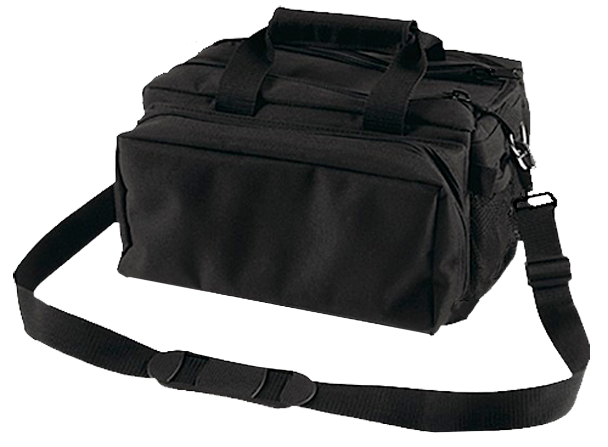 Bulldog BD910 Deluxe Range Bag Black Nylon Water-Resistant Outer Shell, Adjustable Strap, Removeable Divider, Storage Pockets, Deluxe Padding
