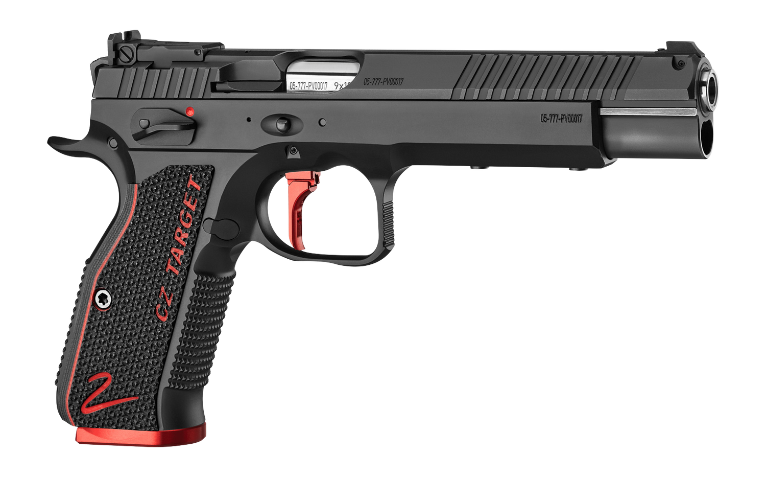 CZ-USA 91247 Shadow 2 Target 9mm Luger 19+1 6" Stainless Barrel, Black Nitride Steel Optic Ready/Serrated Slide, Black Aluminum Frame w/Beavertail, G10 Grip