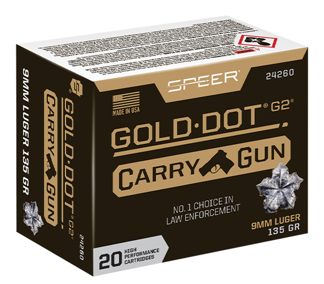 Speer Gold Dot Carry Gun 9mm 135gr 20rd Box