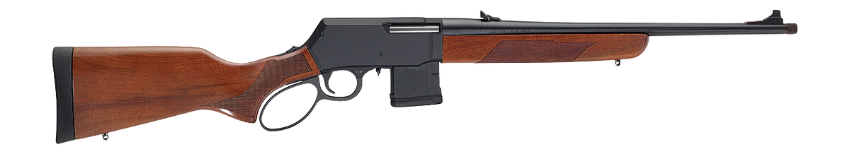 Henry H023450 Supreme  450 Bushmaster 5+1 18" Blued Threaded Barrel, Black Hardcoat Anodize Aluminum Drilled & Tapped Receiver, American Walnut Fixed w/Pistol Grip Stock